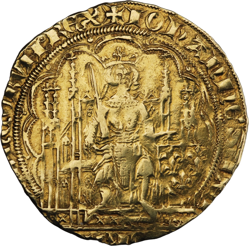 France Jean II le Bon Écu d'or à la Chaise 1351