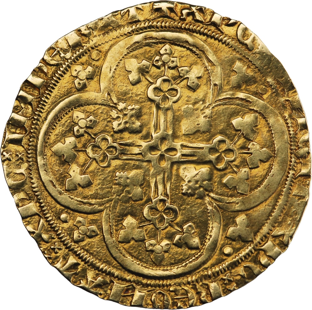 France Jean II le Bon Écu d'or à la Chaise 1351 – Image 2