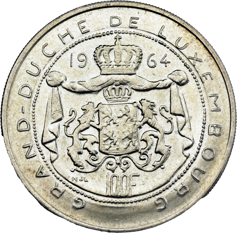 Luxembourg Jean 100 Francs 1964 – Image 2