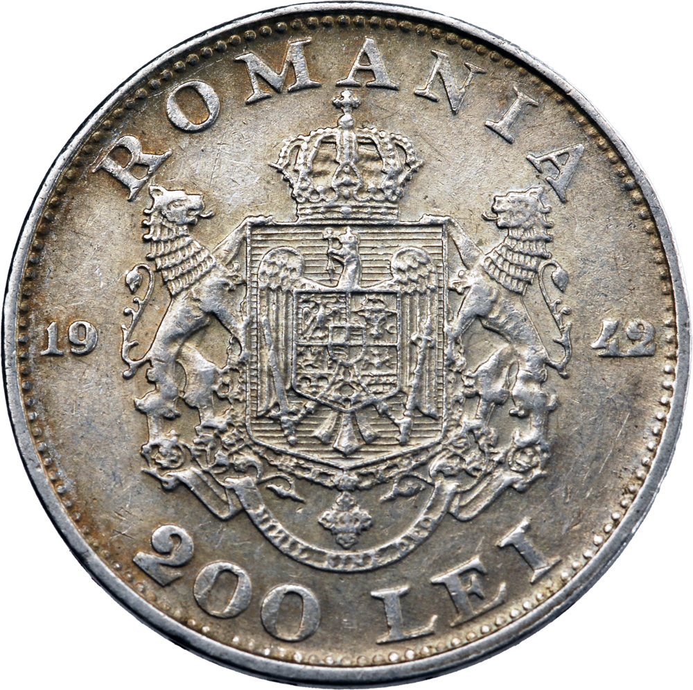 Roumanie Mihai I 200 Lei 1942 – Image 2