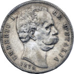 Italie Umberto I 5 Lire 1879 Rome